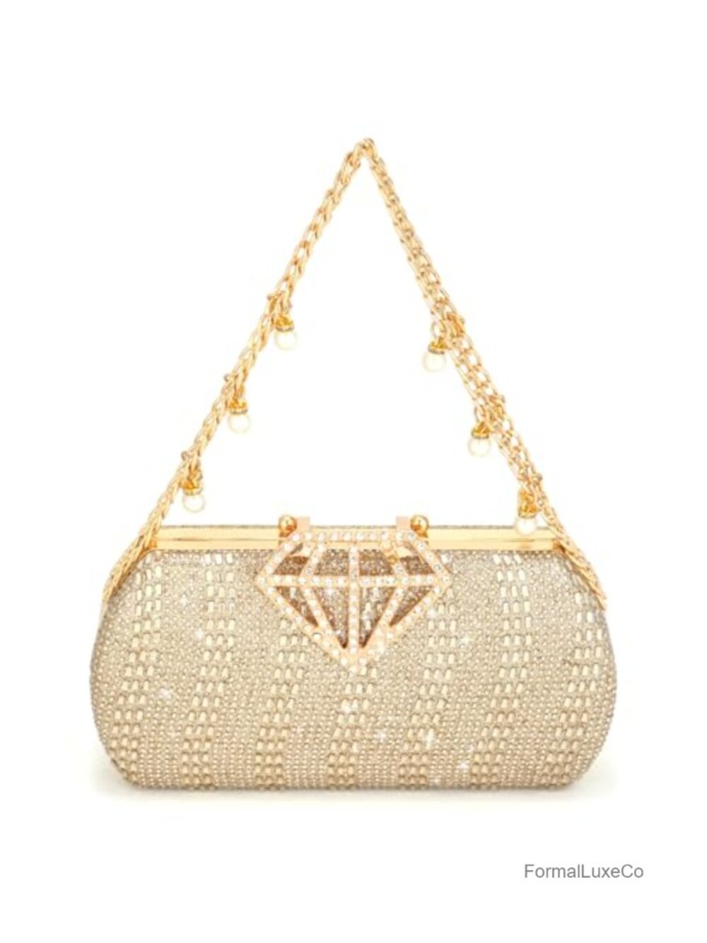 Crystal Rhinestone Clutch Evening Bag 3-in-1 Convertible Handbag Shoulder